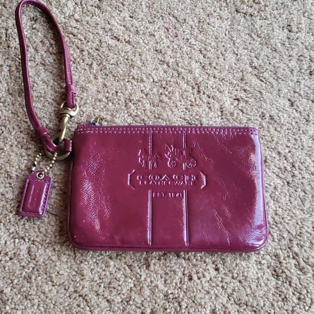 Coach leather wristlet
